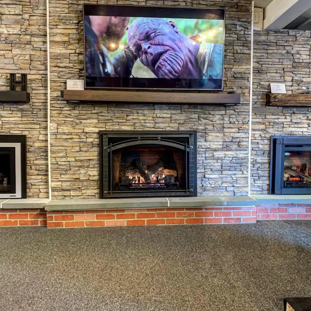 A Fallon's Home & Hearth indoor installation