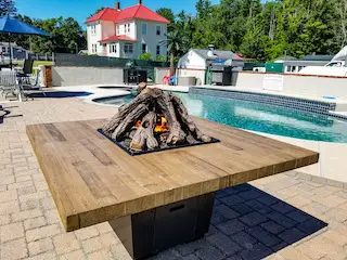 A Fallon's Home & Hearth outdoor installation