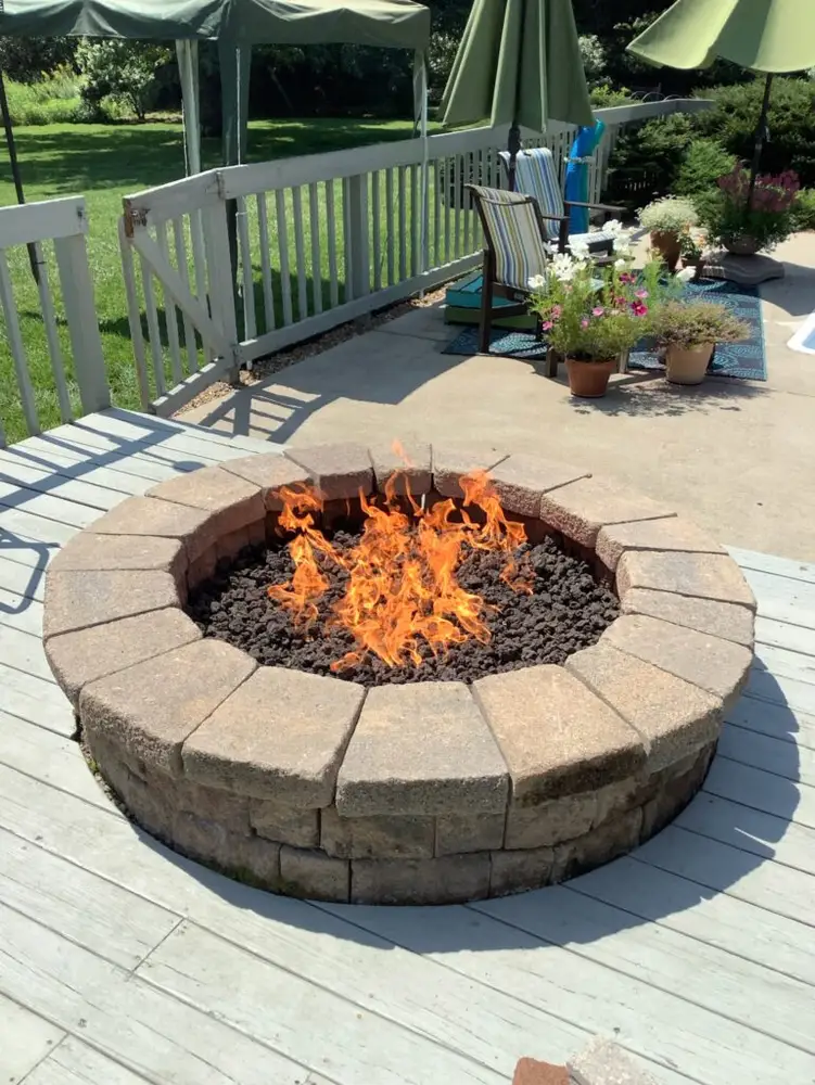 A Fallon's Home & Hearth outdoor installation
