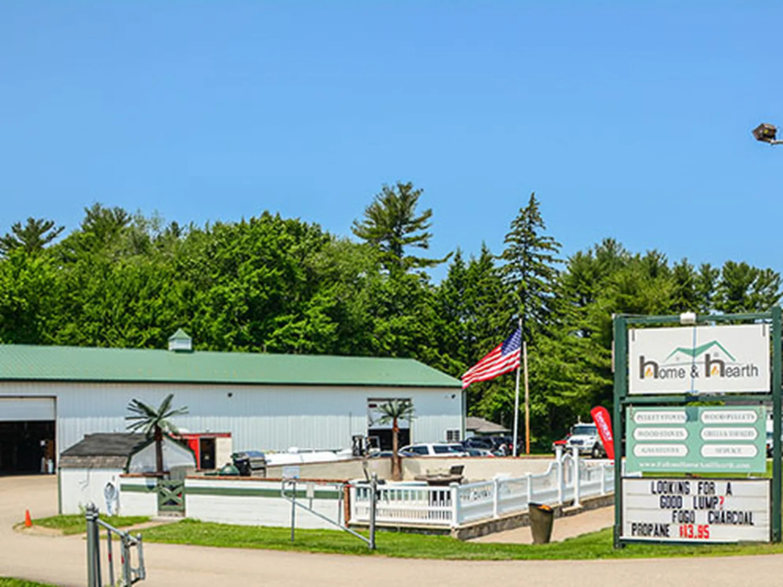 The Fallon's Home & Hearth showroom at 102 Lafayette Road in Hampton Falls, New Hampshire